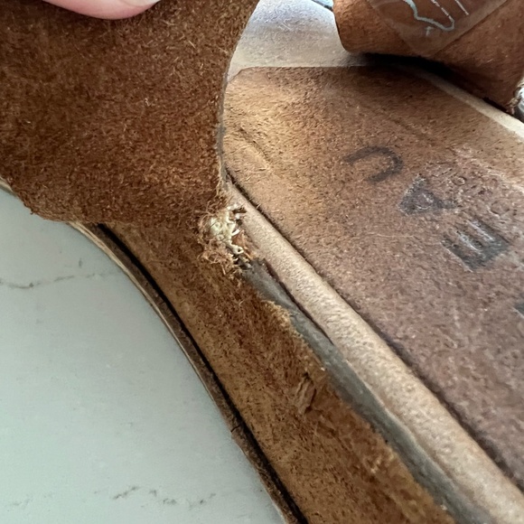 Italeau Handmade Platform Ankle Sandals Sz 38 - Picture 9 of 10